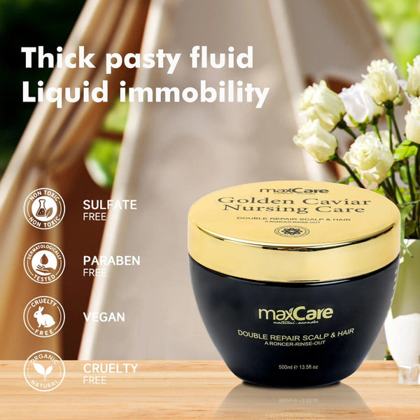 Maxcare Collagen Keratin & Caviar Hair Treatment - 500ml Intensive Repair Mask