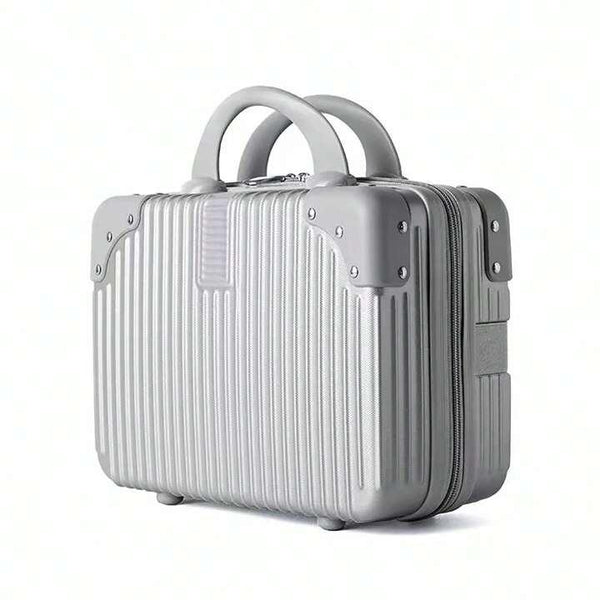 Globalstar Portable Hard Shell Cosmetic Travel Case – Mini ABS Makeup Bag with Elastic Band