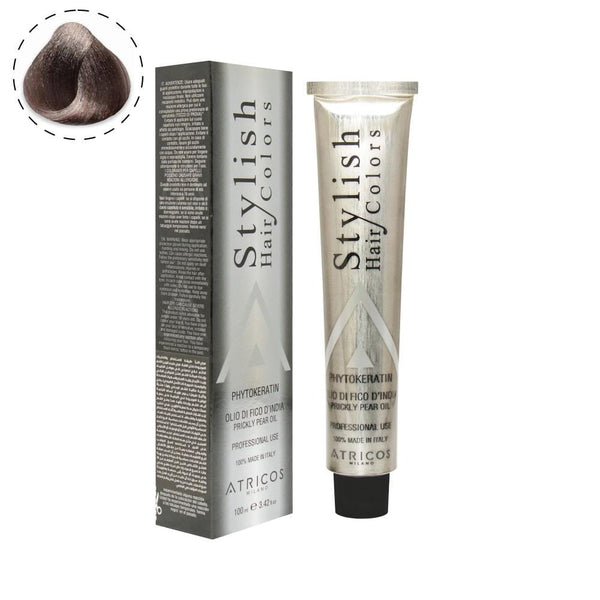 Atricos Milano Stylish Hair Color Ash Series 100ml – Low Ammonia Professional Hair Dye with Keratin & Argan Oil