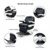 Globalstar Black and White Men’s Barber Chair – Professional Reclining Hydraulic Salon Chair