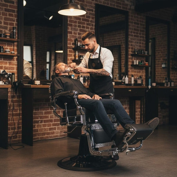 Globalstar Professional Barber Chair Black – Heavy-Duty Hydraulic 200kg Capacity