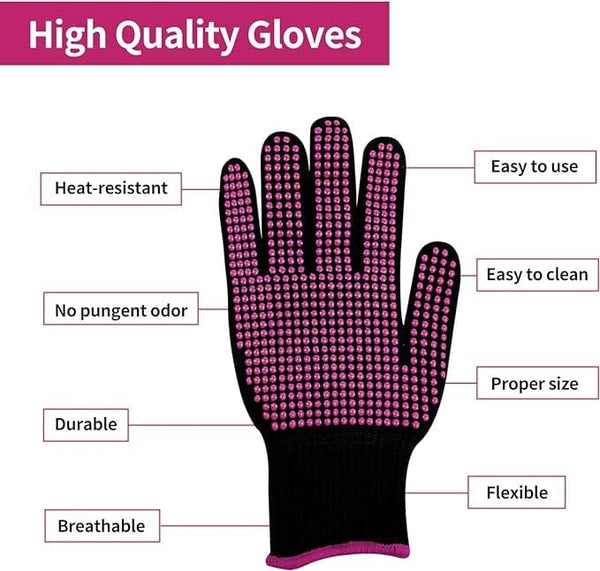 Globalstar Heat Resistant Gloves for Sublimation | 2pcs Universal Fit with Silicone Bumps