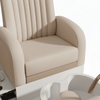 Globalstar Luxury Light Beige Pedicure Chair – Cup Holder, Synthetic Leather & Comfort Sponge