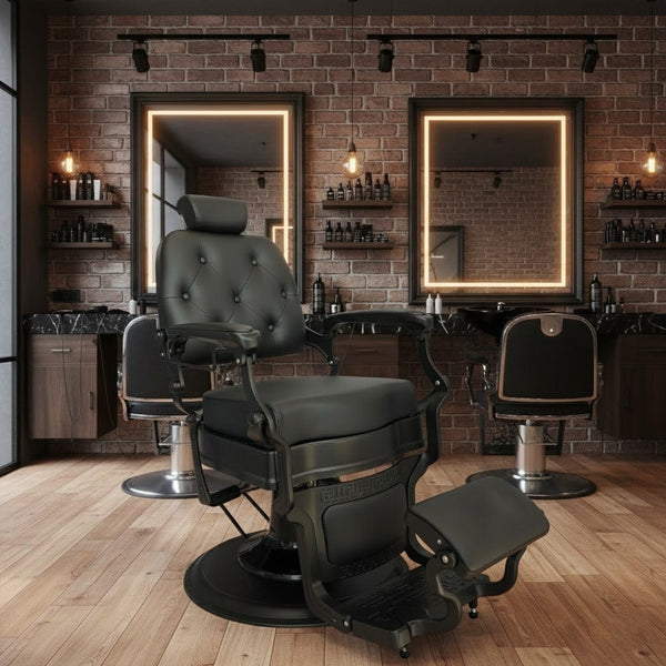 Globalstar Professional Barber Chair Black – Heavy-Duty Hydraulic Chair 200kg Capacity