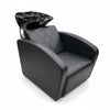 Globalstar XT-203-2-2 Black Shampoo Chair with Basin – Professional Salon Backwash Unit Premium Leather