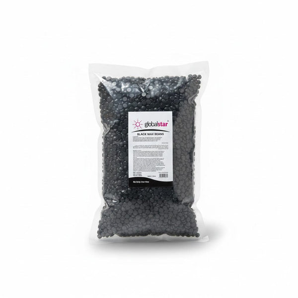 حبيبات شمع إزالة الشعر من جلوبال ستار باللون الأسود 1000 جرام