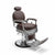 Globalstar DY-5343 Brown Barber Chair – Soft Leather with 360° Swivel & Solid Silver Steel Base