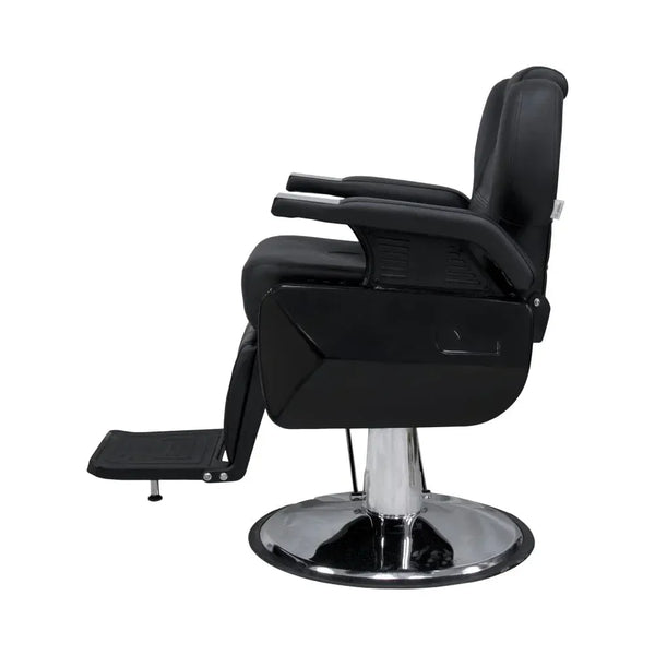 Globalstar 2687 Black Men’s Barber Chair – Hydraulic Reclining Salon Chair with Adjustable Headrest