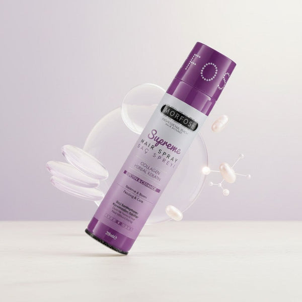 Morfose Hair Spray Supreme 250 ml – Medium Hold Hair Spray with Ceramide & Biotin for Nourished and Shiny Hair