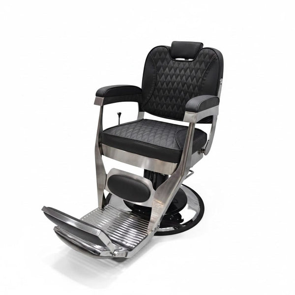 Globalstar Professional Barber Chair – Vintage Hydraulic Salon Chair with Adjustable Recline & High-Density Foam