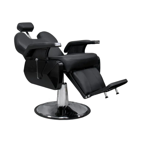 Globalstar 2687 Black Men’s Barber Chair – Hydraulic Reclining Salon Chair with Adjustable Headrest