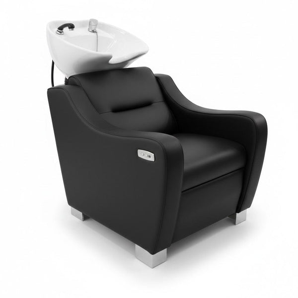 Globalstar XT-10-2-1 Electric Black Shampoo Chair with Basin – Reclining Backwash with USB Port