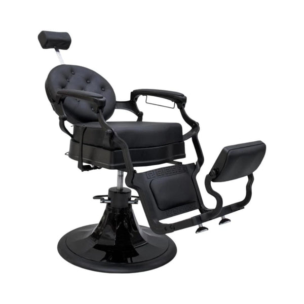 Globalstar Classic Black Barber Chair BC-2000N – Hydraulic Lift, 360° Rotation & Leather Upholstery for Salons