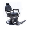 Globalstar Classic Black Glossy Barber Chair BC-2003 – Hydraulic Lift, Stainless Steel & Leather Upholstery