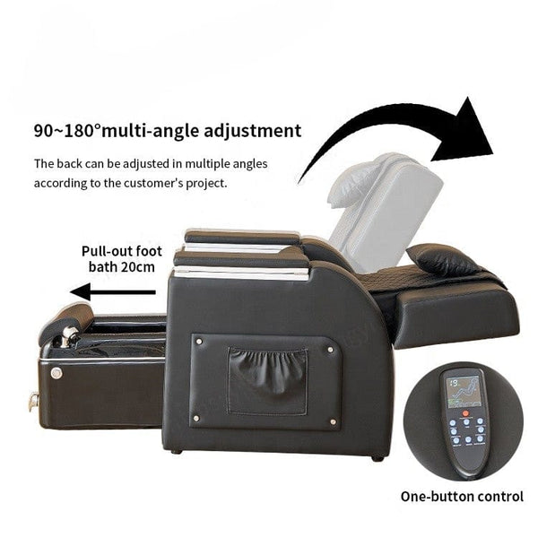 Globalstar M01 Pedicure Chair – Electric Massage Reclining Foot Spa for Nail Salons with Whirlpool Tub