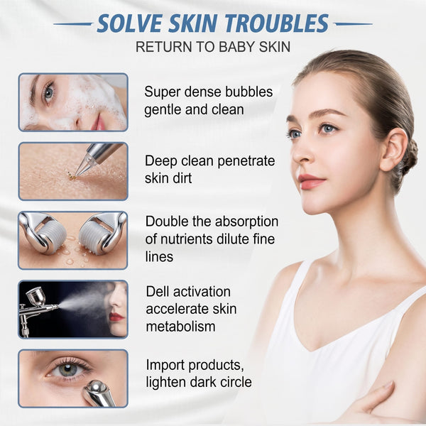 Globalstar 14-in-1 Hydrafacial Machine – Professional Hydrogen Oxygen Facial System with LCD Display & Vacuum Acne Removal
