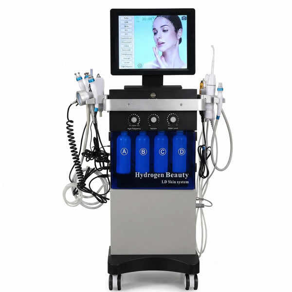 Globalstar 14-in-1 Hydrafacial Machine – Professional Hydrogen Oxygen Facial System with LCD Display & Vacuum Acne Removal