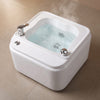 Globalstar BS-T098 Foot Spa White Jacuzzi Basin | Hot & Cold Water Control | Durable Pedicure Tub