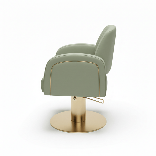 Globalstar Green Stainless Steel Base Styling Chair - Ergonomic Salon Chair with 360° Swivel