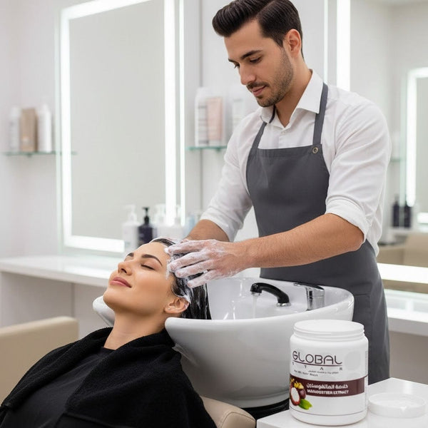 Globalstar Hot Oil Hair Mask Mangosteen Extract 1000ml – Deep Repair & Nourishing Treatment