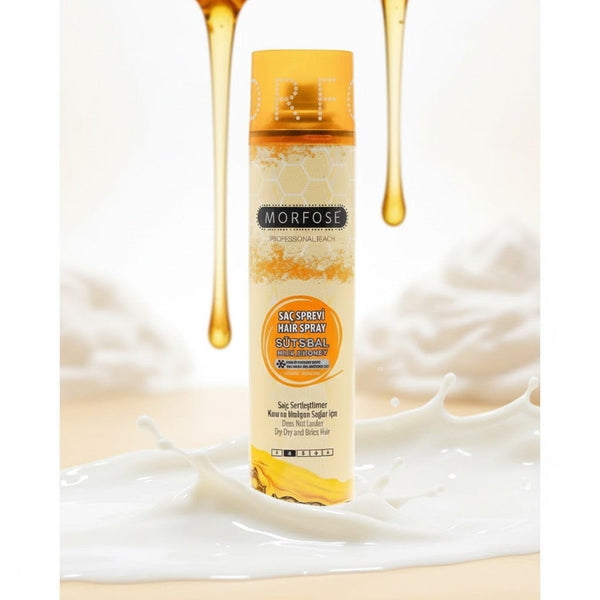 Morfose Milk & Honey Nourishing Hair Spray – 250 ml Styling & Repair Formula with Hydrolyzed Milk Protein