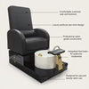 Globalstar Luxury Pedicure Spa Chair with Foot Basin – Professional Salon Chair for Nail Spa & Beauty Treatments