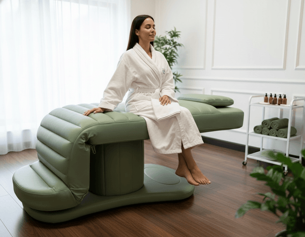 Globalstar Professional Green Salon Beauty Electric Bed – Convertible Spa Bed and Chair with Adjustable Height
