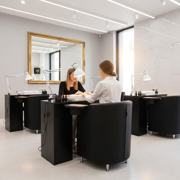 كرسي مانيكير دائري من جلوبال ستار - أسود - BS-661 / H7019