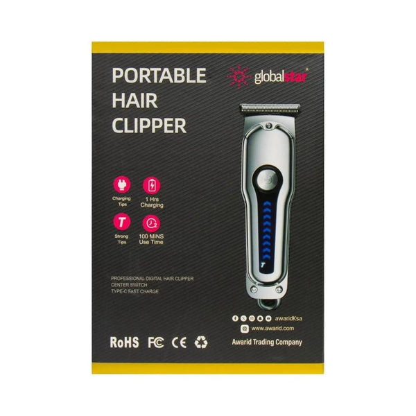 Globlastar Professional Mini Trimmer – Compact Handy‑Size Hair Shaper with Type‑C Cable and Dual Speed Control