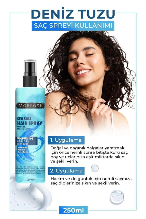 Morfose Sea Salt Hair Spray – Beachy Waves with Volume & Care, 250ml