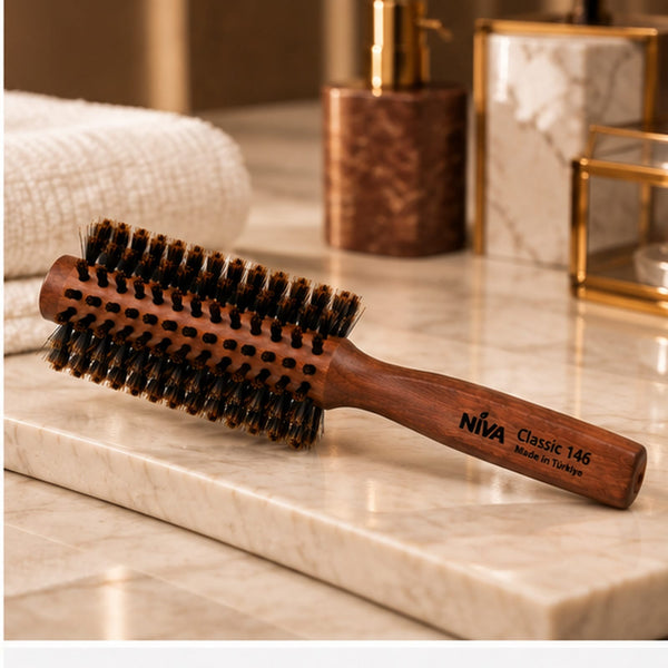 Niva Brushes Classic 146 Round Brush 45mm Used for Professional Blow Dry Styling