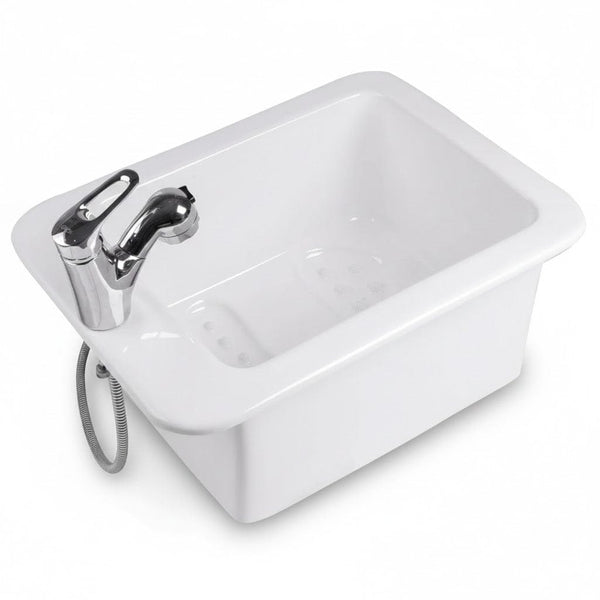 Globalstar Ceramic Pedicure Basin– Professional Foot Spa Bowl for Salon or Home Use