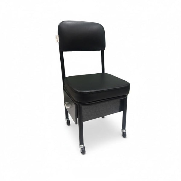 Globalstar Pedicure Stool Chair with Drawer – Professional Salon Stool with Storage and Wheels