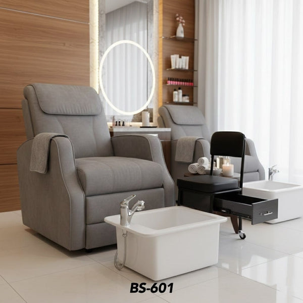 Globalstar Pedicure Stool Chair with Drawer – Professional Salon Stool with Storage and Wheels