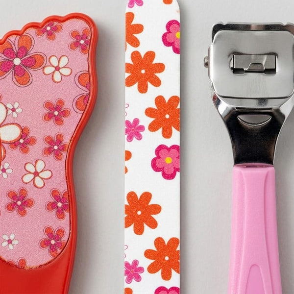 Globalstar Pedicure Kit 3 in 1 Foot Care Set with Foot File, Nail File and Razor