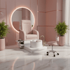 Globalstar Luxury Light Pink Pedicure Chair with Cup Holder – High-End Spa Seating