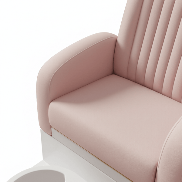 Globalstar Luxury Light Pink Pedicure Chair with Cup Holder – High-End Spa Seating