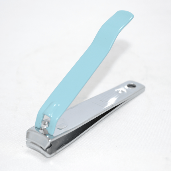 Globalstar Stainless Steel Nail Cutter with Sky Blue Grip - Precision Grooming