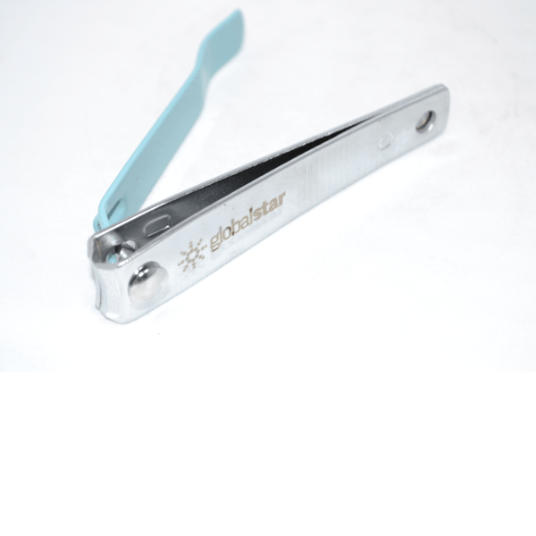 Globalstar Stainless Steel Nail Cutter with Sky Blue Grip - Precision Grooming