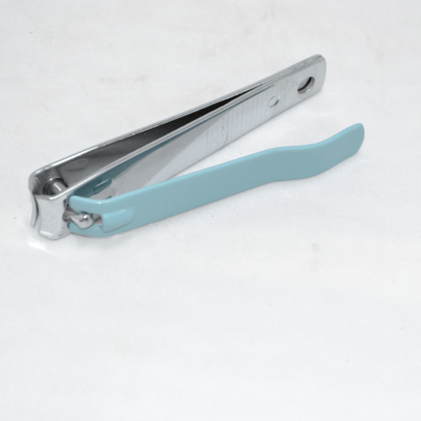 Globalstar Stainless Steel Nail Cutter with Sky Blue Grip - Precision Grooming