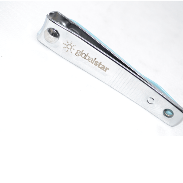 Globalstar Stainless Steel Nail Cutter with Sky Blue Grip - Precision Grooming