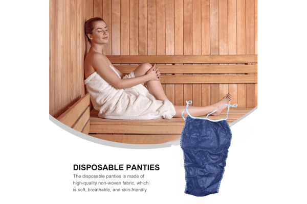 Globalstar 50-Pack Women's Disposable Blue Thong Liners - Versatile Underwear for Spa, Maternity & Travel Needs