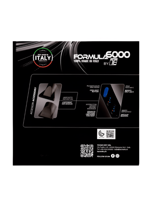 مجفف الشعر Tecno Dry Formula 6000 Pink بقوة 2500 واط - أداة تصفيف احترافية لتجفيف سريع ونتائج أنيقة