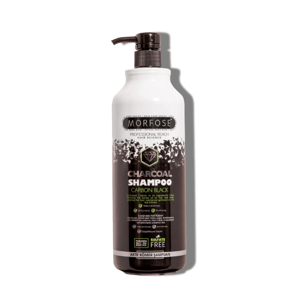 Morfose Charcoal Carbon Black Hair Shampoo 1000ml - Deep Cleansing & Detoxifying Formula