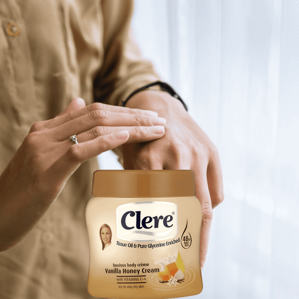 كريم الجسم Clere Vanilla Honey Cream - ترطيب لمدة 48 ساعة مع تركيبة غنية بالمغذيات ورائحة رائعة