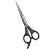 Globalstar 6" Hair Cutting Scissors - Stainless Steel with Black Plastic Handles