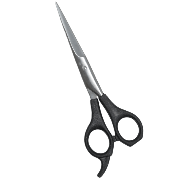 Globalstar 6" Hair Cutting Scissors - Stainless Steel with Black Plastic Handles