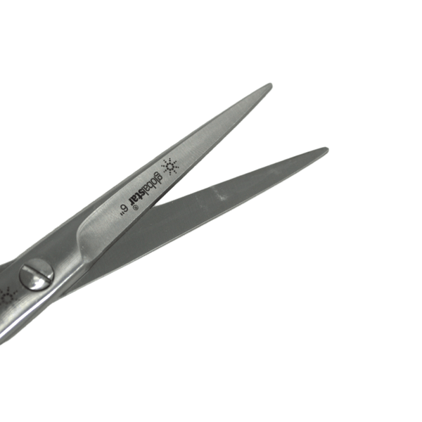 Globalstar 6" Hair Cutting Scissors - Stainless Steel with Black Plastic Handles