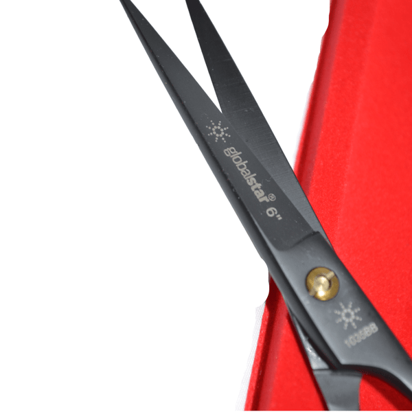 Globalstar 6.0" Precision Hair Cutting Scissors - Sleek Black Design