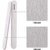Globalstar Professional Straight Nail Files – Reusable 100/180 Grit Emery Boards (Pack of 25)